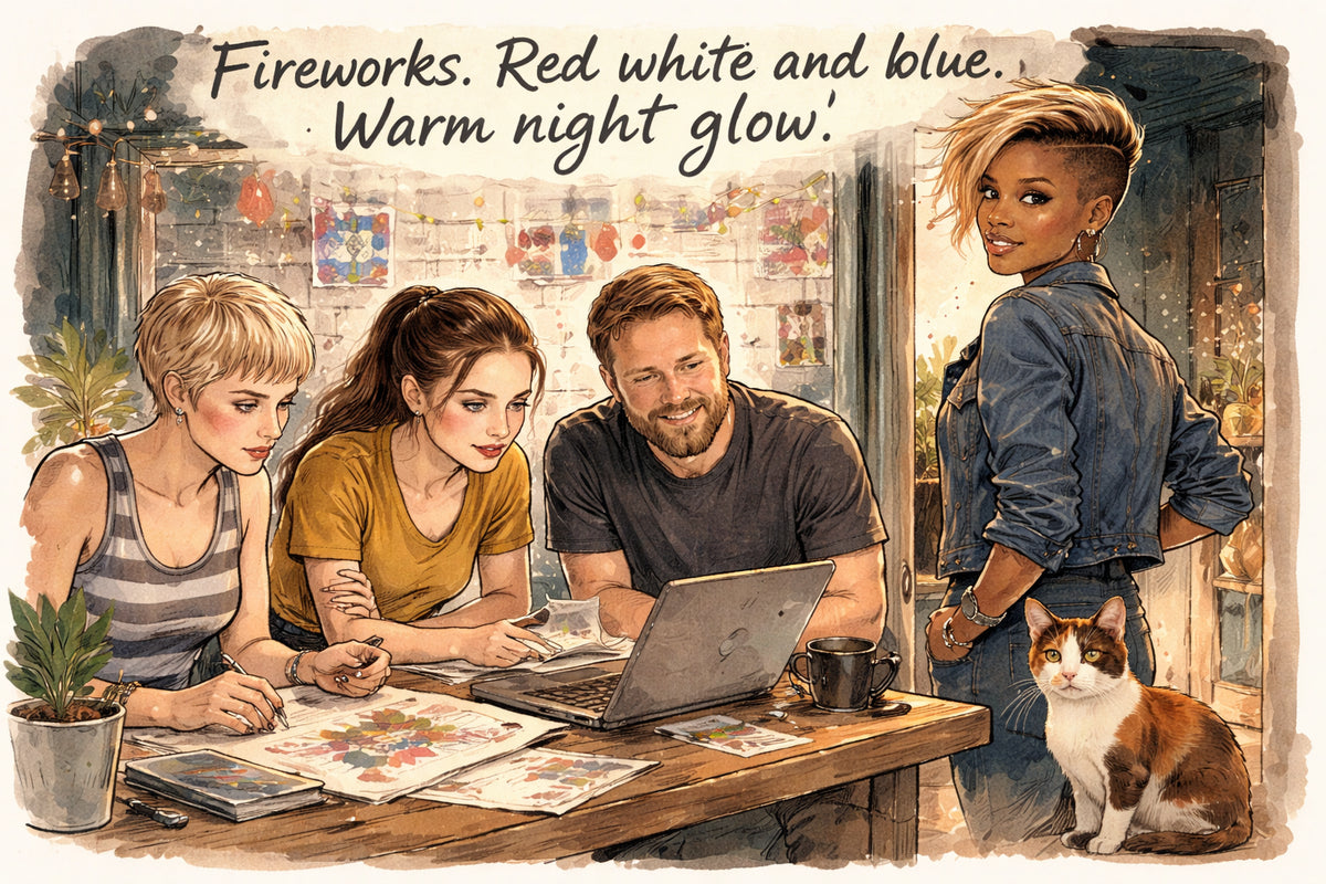 So what does Fourth of July actually look like on a feed — what are the three things you see in every single post?