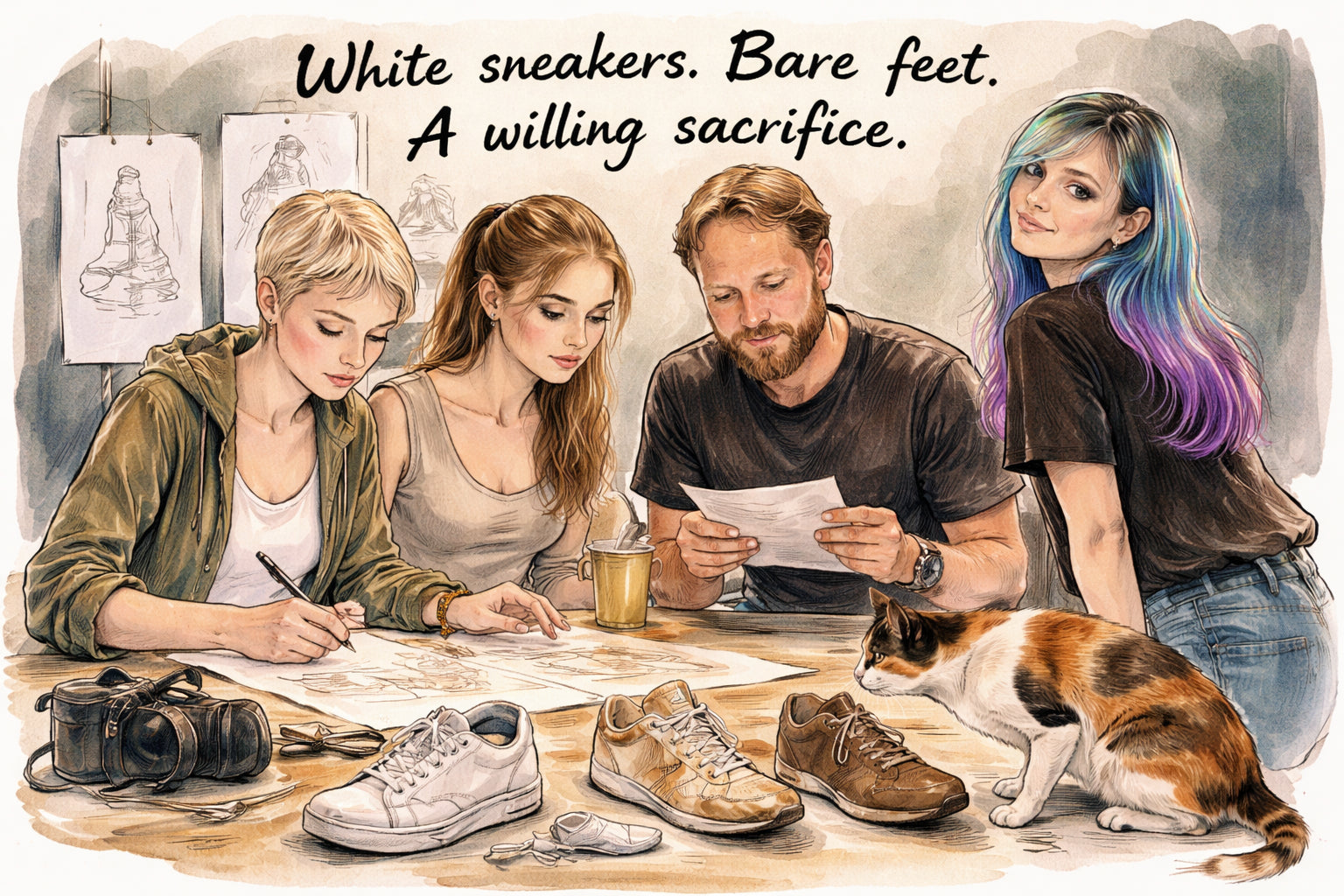 What goes on the feet for Colors of Freedom?