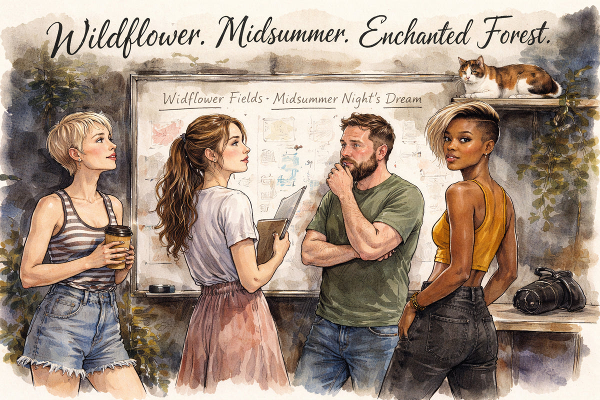 What are the three August photoshoot themes worth putting on the table?