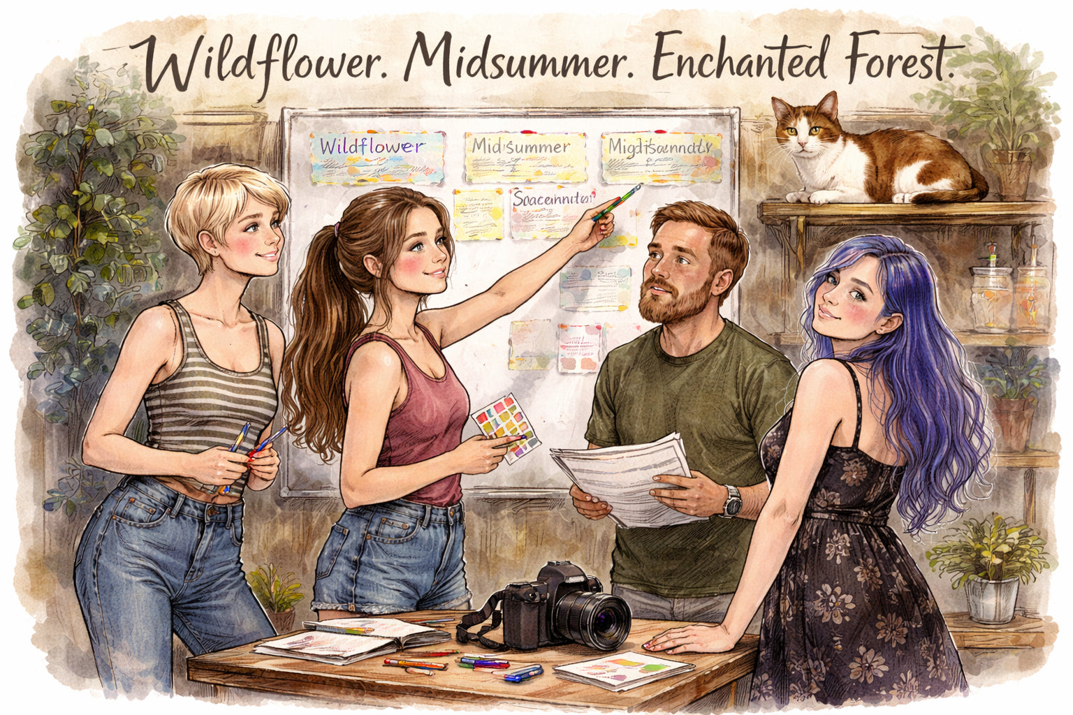 What are the three August photoshoot themes worth putting on the table?