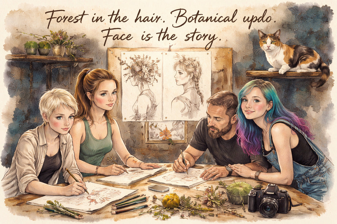 What are the three hairstyle directions that work for Enchanted Forest?