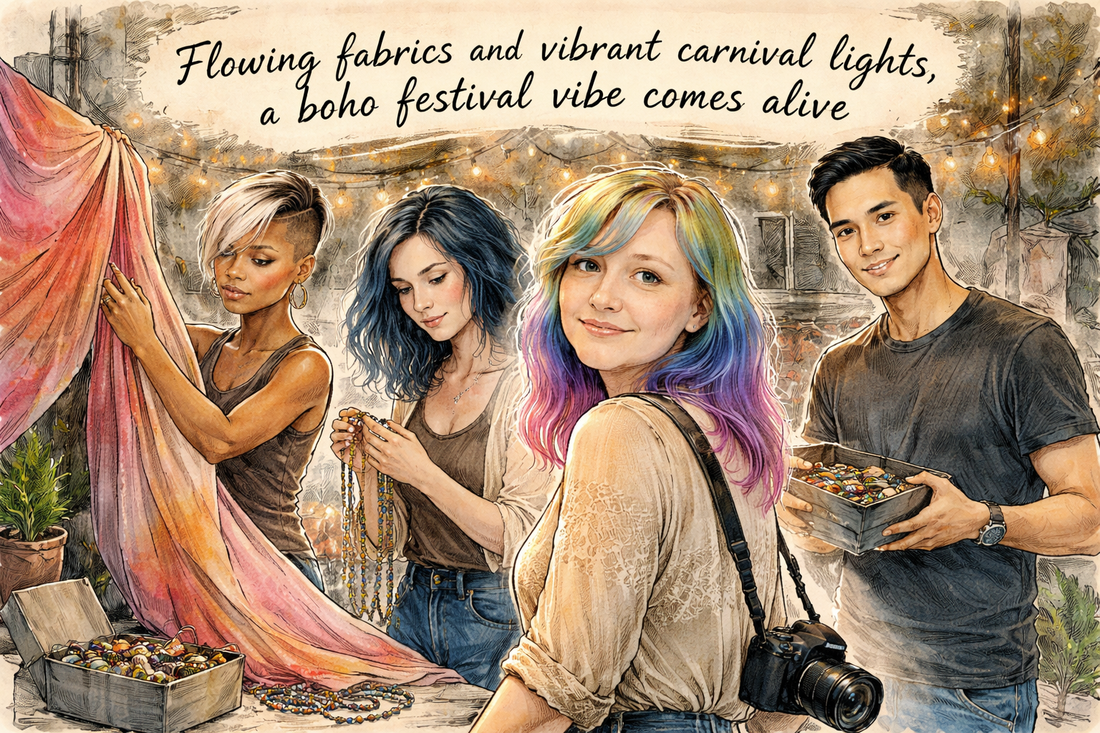 What would a Spring Festival photoshoot look like visually?