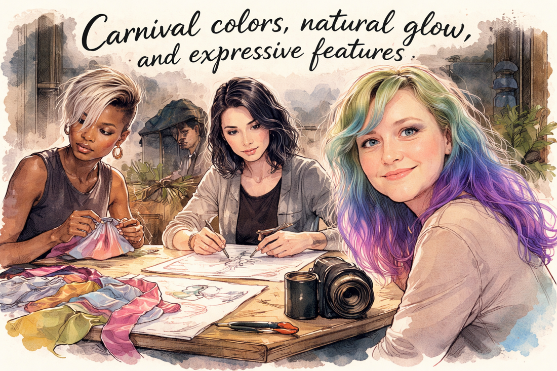 What are the top 3 face and makeup visual cues for a Spring Festival photoshoot?