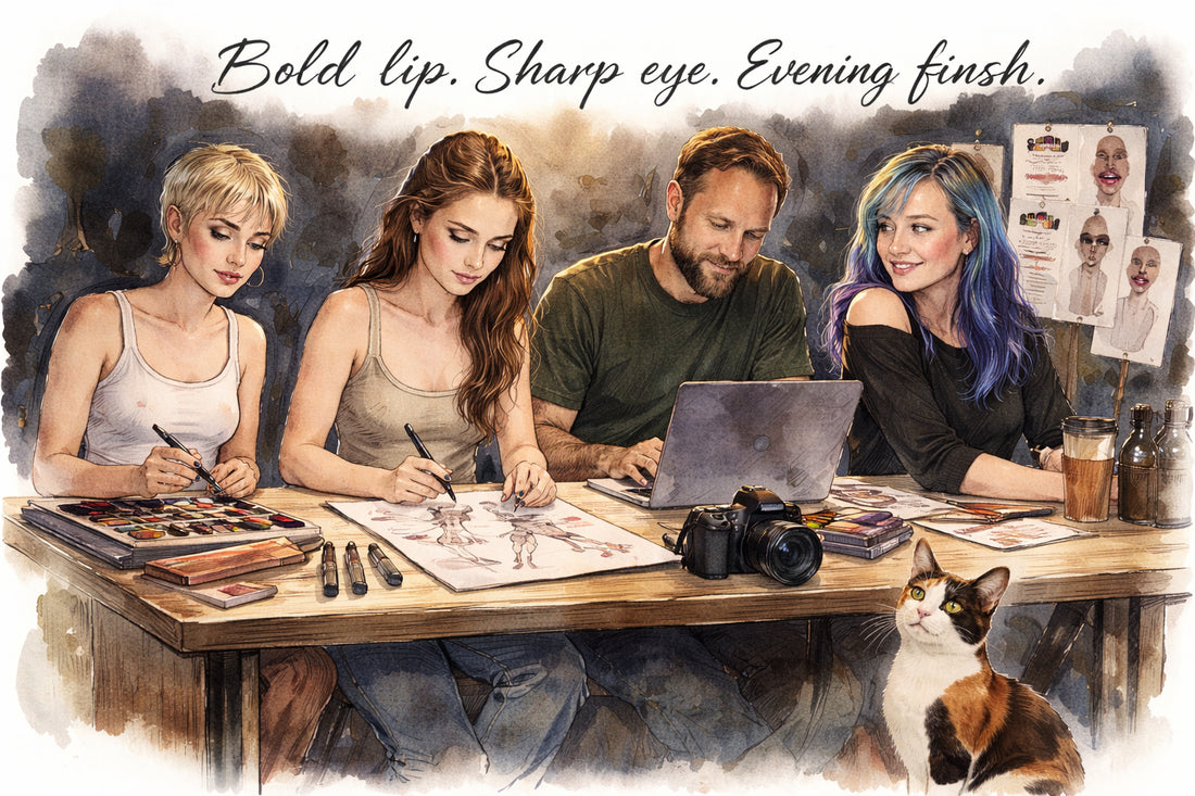 What does the face look like in a Murder Mystery and Magic photoshoot?
