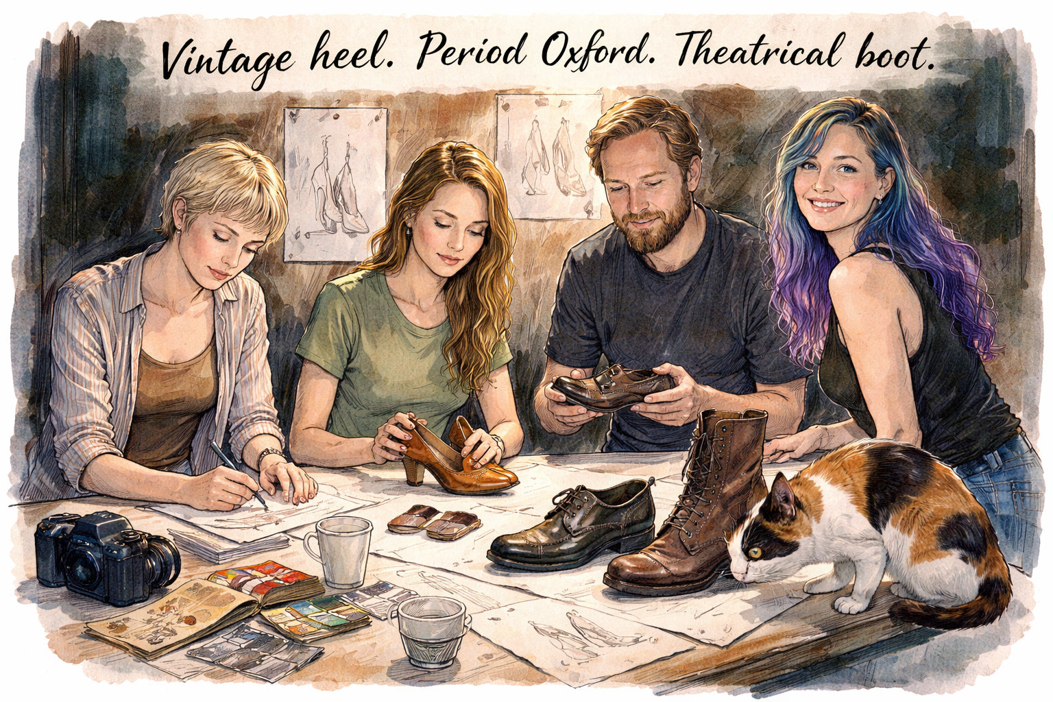 What goes on the feet for Murder Mystery and Magic?