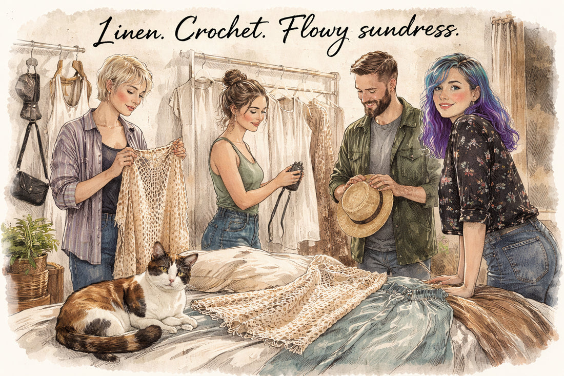 What are the three primary wardrobe pieces we are building every Sun-Kissed Shores look around?