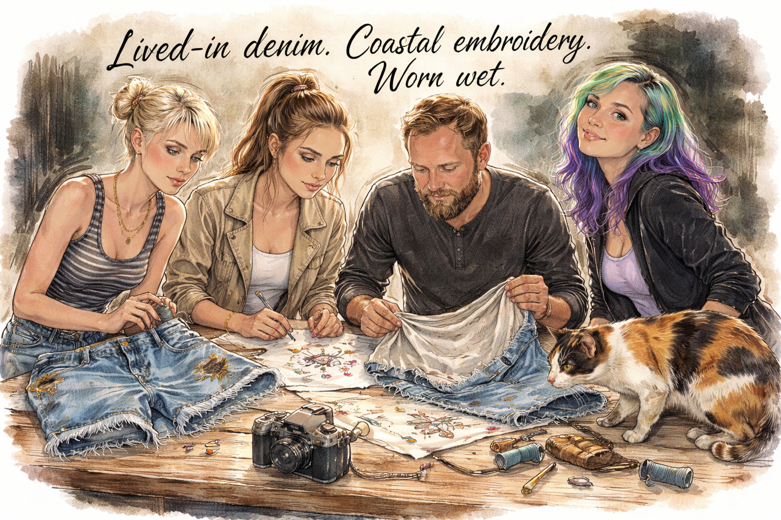 Besides the obvious Sun-Kissed Shores wardrobe, what are three less expected details that actually elevate the look?