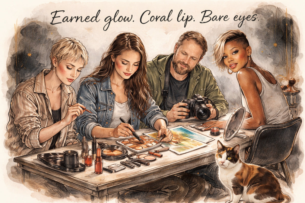 What does the face and makeup look like for Sun-Kissed Shores?