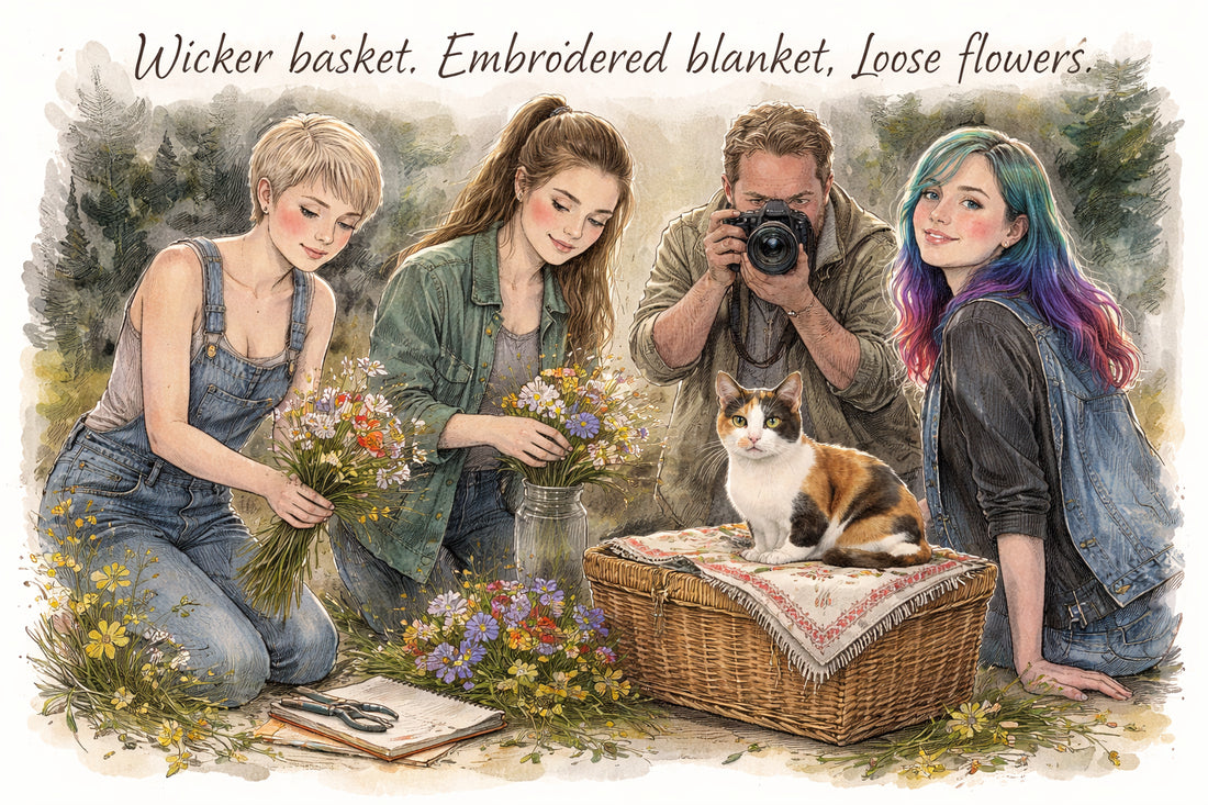What are the three props that absolutely have to be in a Sun-Kissed Shores photoshoot?