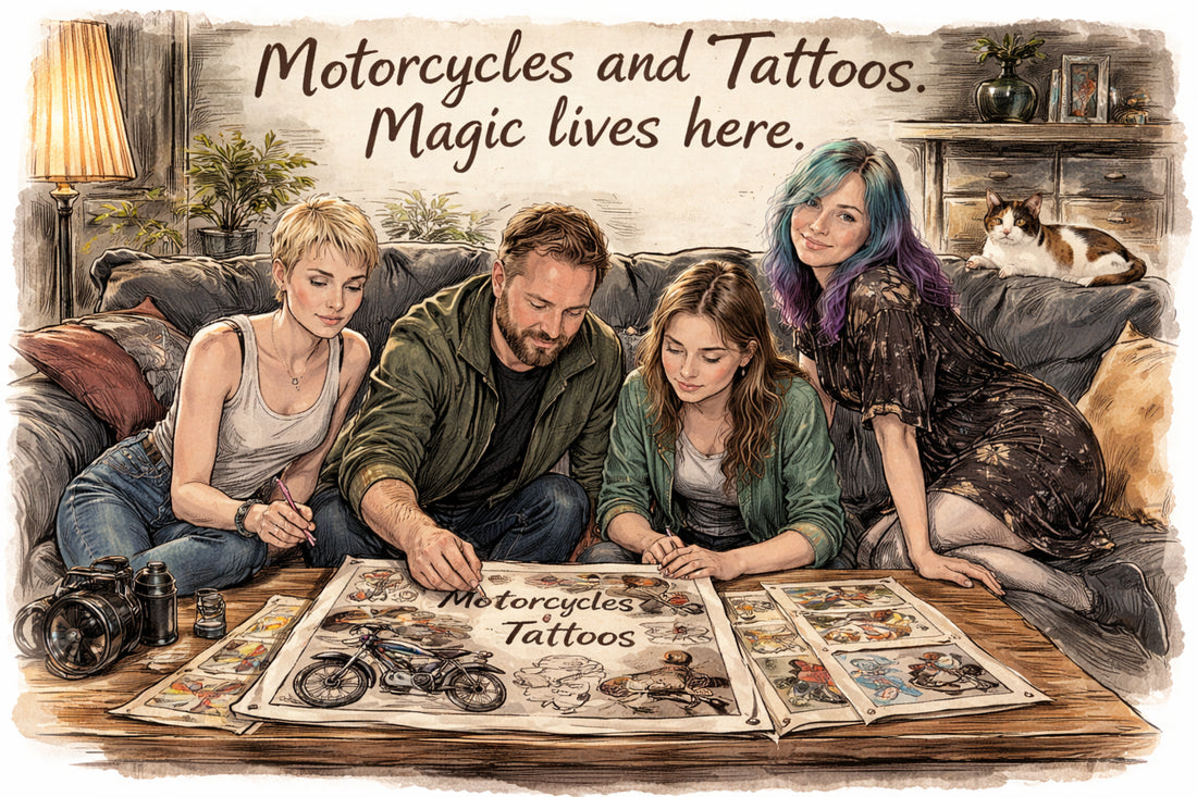 Of Midsummer Night, Sun-Kissed Street, and Motorcycles and Tattoos — which one are we doing and why?