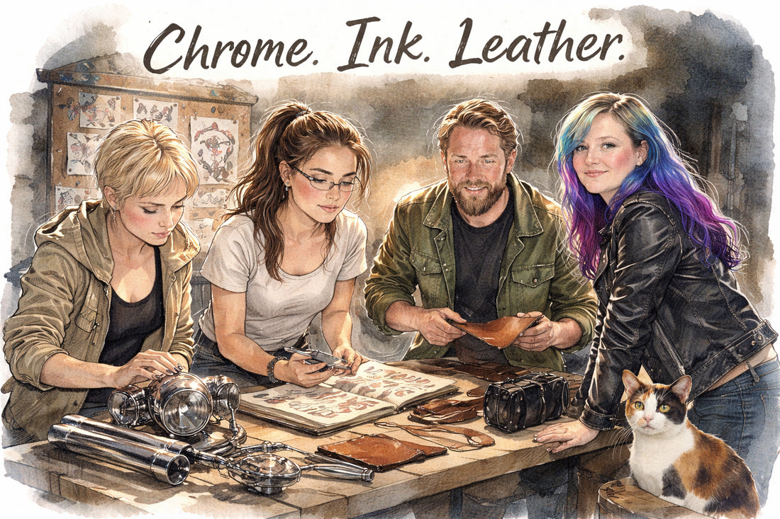 Okay so what are the three things that have to be in every single Motorcycles and Tattoos shot?