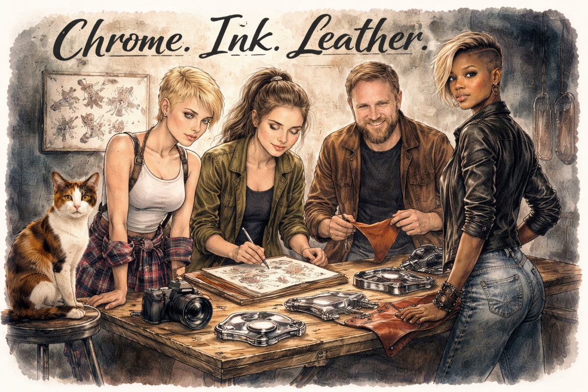 Okay so what are the three things that have to be in every single Motorcycles and Tattoos shot?