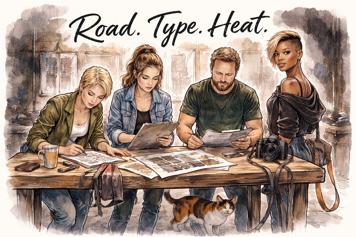 Okay so beyond the obvious — what else has to be in every Motorcycles and Tattoos shot?