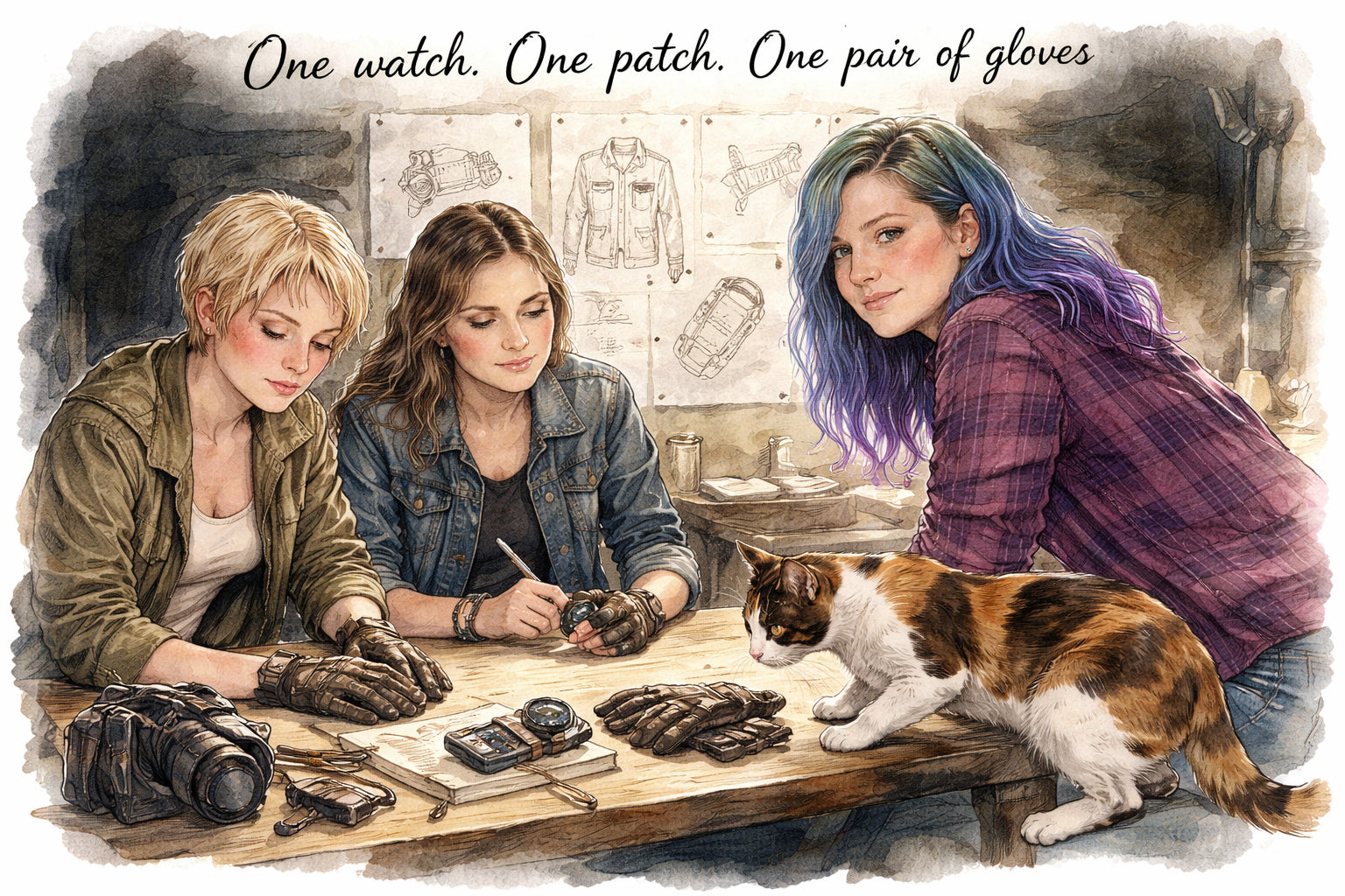 What are the three accessories that most people would not think of that actually complete the Motorcycles and Tattoos look?