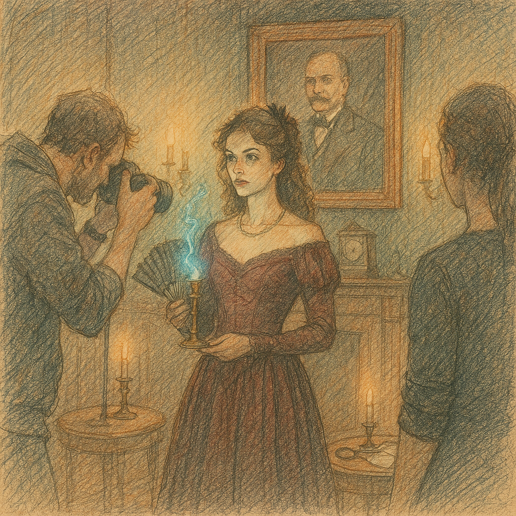 Concept art for Aetheria's Murder, Mystery, and Magic photoshoot theme.